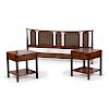 Mid-Century Modern Johnson Furniture Co. King Bed with End Tables