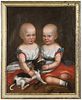 Folk Painting of Two Children