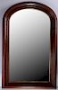 Mahogany Framed Arched Top Mirror