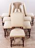 Jacobean Style Dining Chairs Set of Eight