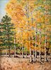 George C. Hight "Aspen Grove" Oil on Canvas