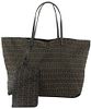 FENDI MONOGRAM FF ROLL TOTE WITH POUCH