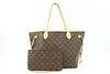 LOUIS VUITTON MONOGRAM NEVERFULL TOTE WITH POUCH