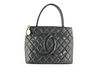 CHANEL QUILTED CAVIAR LEATHER MEDALLION TOTE