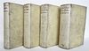 1725 SCHELLBORN LITERARY TREATISE ANTIQUE FOUR VOLUME VELLUM BOUND