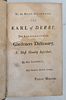 EARL OF DERBY ABRIDGEMENT OF GARDENERS DICTIONARY ANCIENT V. I. 1759, 18TH CENTURY
