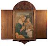 Triptych Frame with Madonna & Christ Child Print