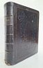 AN OLD 1847 ENGLISH BIBLE NICE LEATHER BINDING IN AMERICANA NEW YORK 