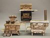 3 Vintage toy stoves