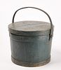 Covered Blue Bucket with Handle