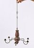 Small Wood and Iron Chandelier
