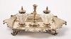English Sterling Silver Rococco Inkstand