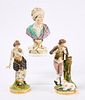 Three Painted Porcelain Figures
