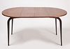 Norman Cherner Round Dining Table with Leaves