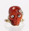Ring with Snake and Skull