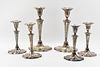 GM CO. ENGLAND SILVER PLATED CANDLESTICKS 3 SETS