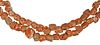 SOUTHWEST DOUBLE-STRAND RED CORAL BEADED NECKLACE