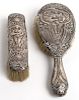 2 Art Nouveau English Sterling Silver Brushes