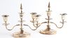 Pair of Vintage English Silver-Plate Candelabra