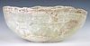 LARGE GEOLOGICAL NATURAL EDGE ONYX BOWL, 25.5"W