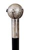 96. Masonic Ball Cane- Late 19th Century- The rarest of all Masonic canes, the ball  breaks down into six pyramids with vario