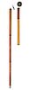 120. Blow Gun Cane- Ca. 1885- A small brass handle which when blown pushes the plunger about 10” to fire a small caliber ce