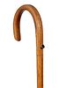 202. Grain Testing Cane – Ca. 1930 – A crook handle hickory cane which is signed “Arm Bureau Feeds”, when the handle 