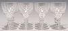 (11) FRENCH ST LOUIS CUT CRYSTAL WINE GLASSES