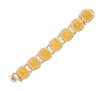 A Yellow Gold, U.S. Gold Coin and Diamond Bracelet, 46.00 dwts.