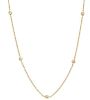A 14 Karat Yellow Gold and Diamond Station Necklace, 2.80 dwts.