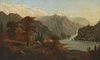 SIGNED OIL PAINTING MOUNTAIN LANDSCAPE, 1881