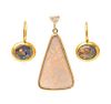 A Collection of Yellow Gold and Opal Jewelry, Darlene De Sedle, 5.10 dwts.