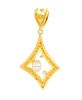 A High Karat Yellow Gold and Diamond Pendant, Zaffiro, 5.60 dwts.