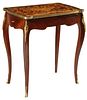 PETITE LOUIS XV STYLE MARQUETRY WRITING TABLE