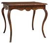 FRENCH LOUIS XV STYLE CARVED WALNUT TABLE