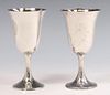 (2) AMERICAN STERLING SILVER WATER GOBLETS