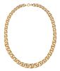 A 14 Karat Yellow Gold Graduated Double Link Chain Necklace, 26.20 dwts.
