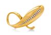 * A Yellow Gold and Diamond Swirl Brooch, 9.50 dwts.