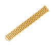 An 18 Karat Yellow Gold Panther Link Bracelet, 35.70 dwts.