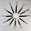 NORTHAMPTON CUTLERY & J. RUSSELL MOTHER OF PEARL HANDLED FRUIT KNIVES