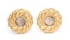 A Pair of 14 Kart Yellow Gold and Ancient Coin Earclips, Kanaris, 25.50 dwts.