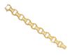 * A 14 Karat Yellow Gold Geometric Link Bracelet, 14.25 dwt.