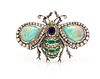 A Victorian Silver Topped Gold, Diamond, Sapphire, Emerald, and Opal Insect Brooch, 14.90 dwts.