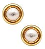 Tiffany & Co. 1981 Paloma Picasso Earrings In 18Kt Gold With Diamonds And Pearls