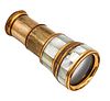 French 1890 Antique 2 Draws Monocular Telescope In Gilt Bronze And White Nacre