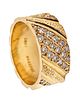 Van Cleef & Arpels 1970 Band Ring In 18Kt Yellow Gold With VVS Diamonds