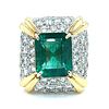 18K Yellow Gold 5.11 Ct. Emerald & Diamond Ring