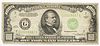 Series 1934 One Thousand Dollar Federal Reserve Note, H 3" W 6.5"