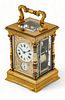 French Pillard Case Carriage Clock, with Alarm Dial  19th C., "Made for Black Starr And Frost, New York", H 5.2" W 3.5"