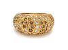 An 18 Karat Yellow Gold, Colored Diamond and Diamond "Dome Sauvage" Ring, Cartier, 7.50 dwts.